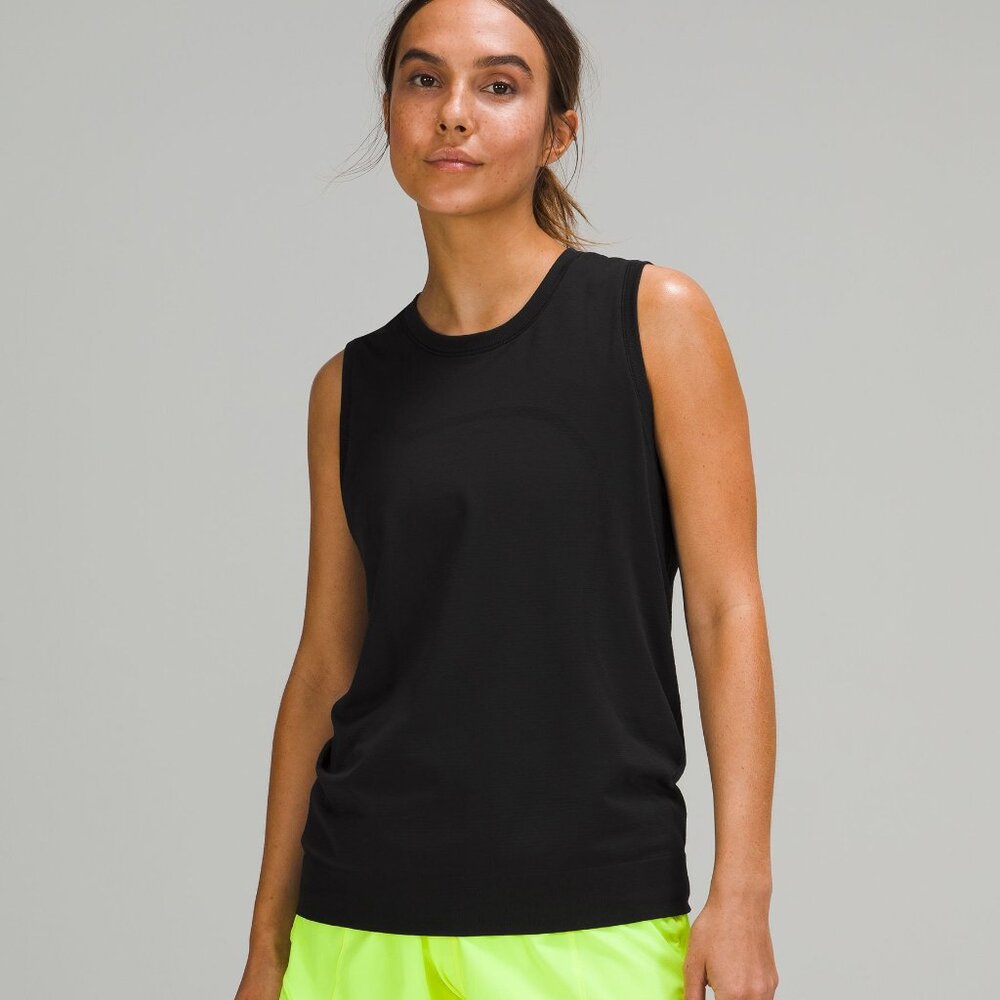 Lululemon Black Swiftly Breathe Muscle Tank Size 8